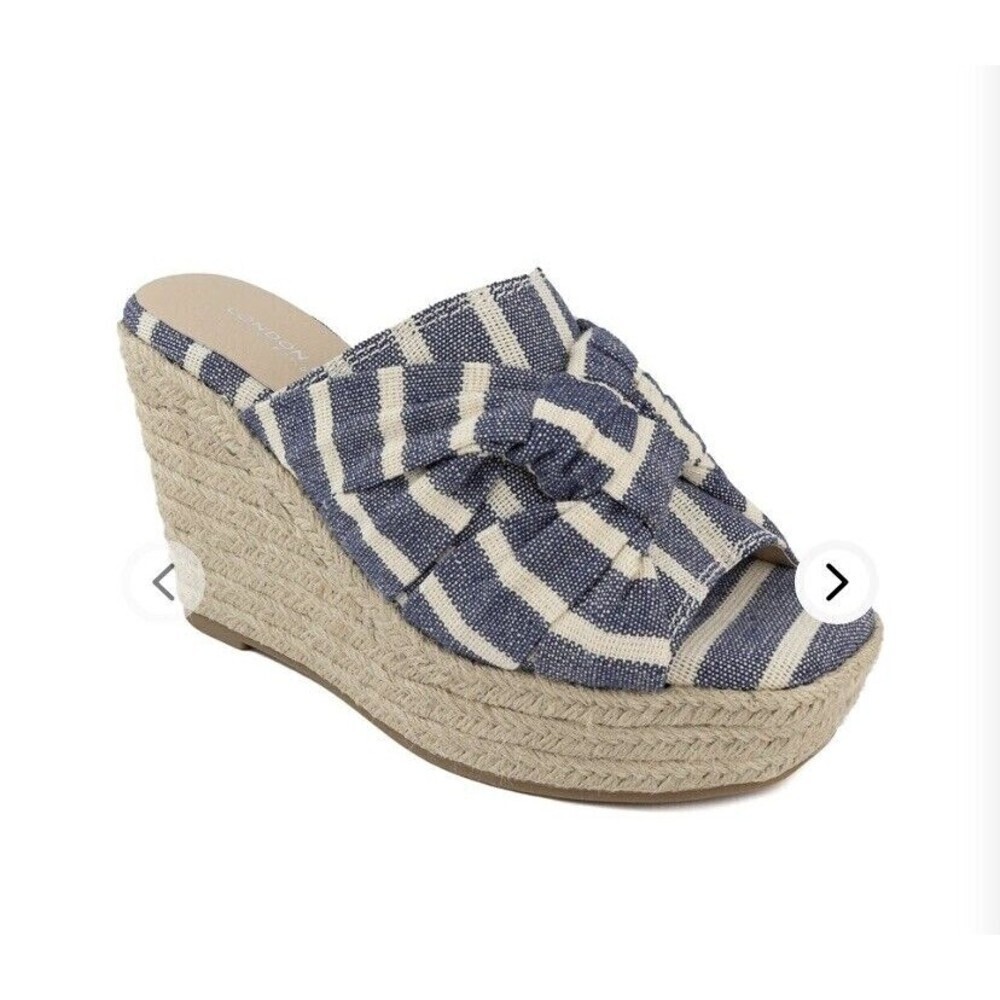 LONDON FOG Women's Heidi Espadrille Platform Wedge Sandals Size 9.5M - Picture 1 of 6